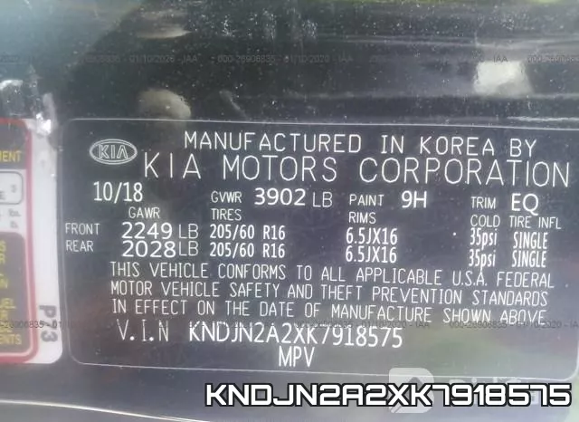 KNDJN2A2XK7918575 фото 10