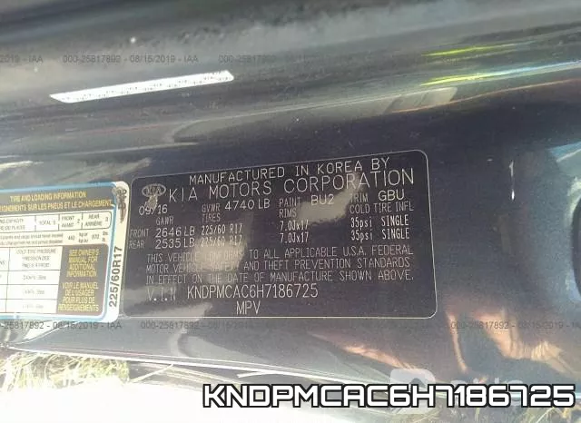 KNDPMCAC6H7186725 фото 10
