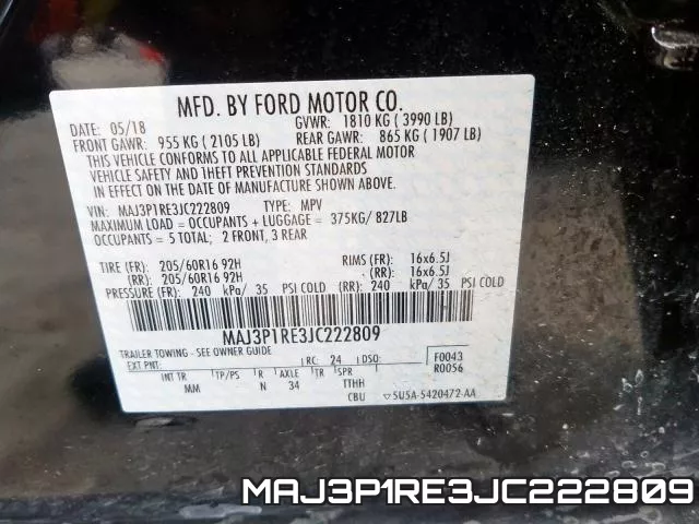 MAJ3P1RE3JC222809 фото 2