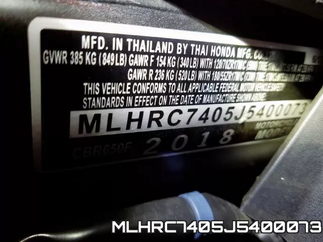 MLHRC7405J5400073 фото 2