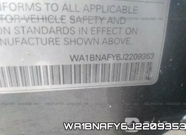 WA1BNAFY6J2209353 фото 10
