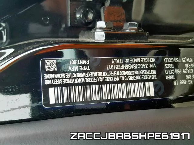 ZACCJBAB5HPE61917 фото 2