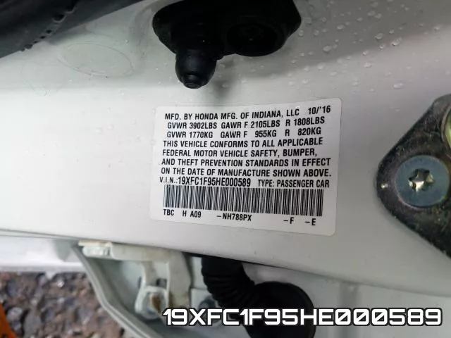 19XFC1F95HE000589 фото 2