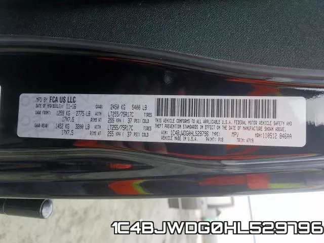 1C4BJWDG0HL529796 фото 2