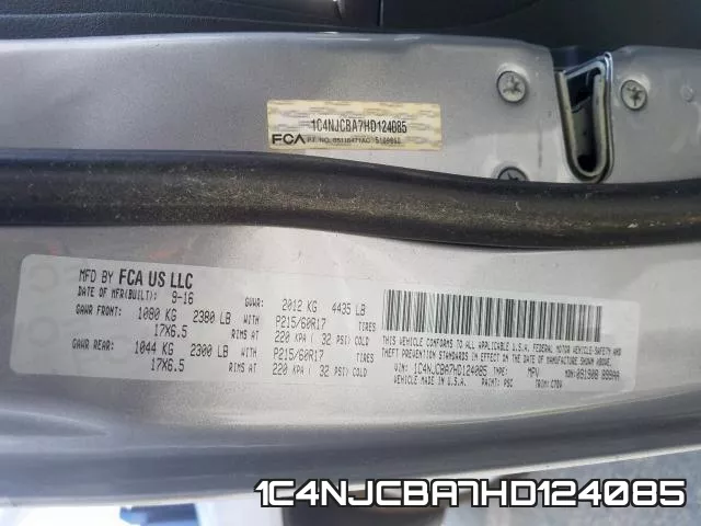 1C4NJCBA7HD124085 фото 2