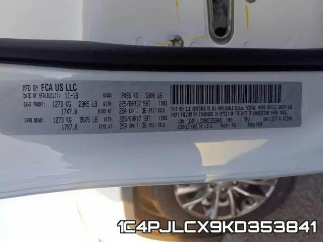 1C4PJLCX9KD353841 фото 2