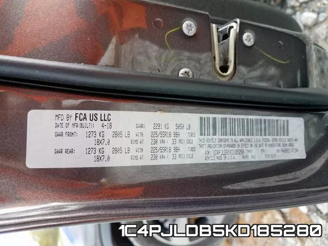 1C4PJLDB5KD185280 фото 2