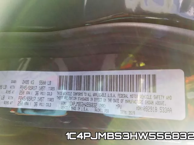 1C4PJMBS3HW556832 фото 2