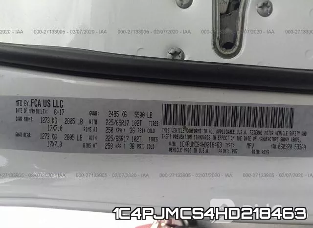 1C4PJMCS4HD218463 фото 10