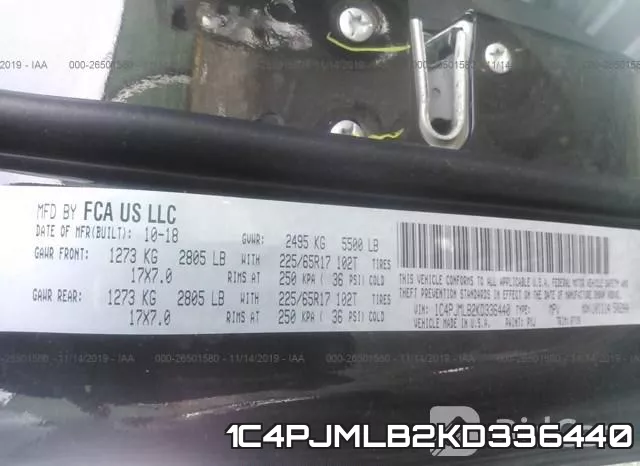 1C4PJMLB2KD336440 фото 10