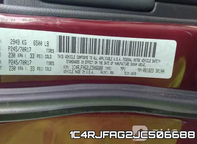 1C4RJFAG2JC506688 фото 10