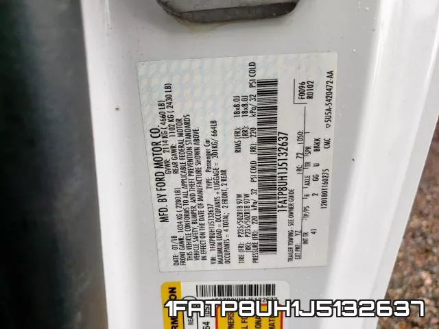 1FATP8UH1J5132637 фото 2