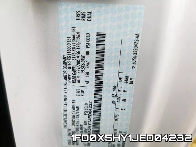 1FD0X5HY1JED04232 фото 2