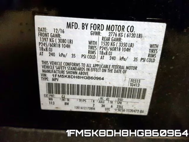 1FM5K8DH8HGB60964 фото 2