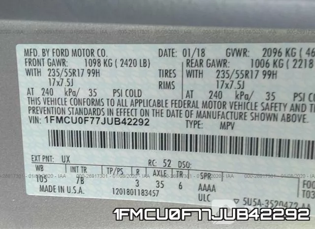 1FMCU0F77JUB42292 фото 10