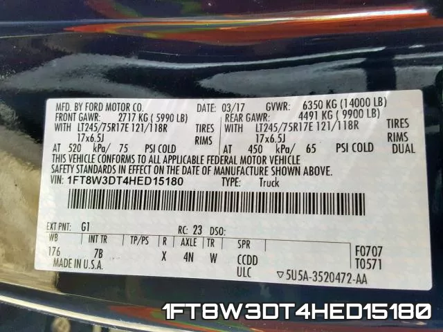 1FT8W3DT4HED15180 фото 2