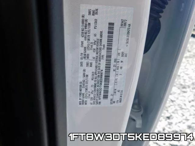 1FT8W3DT5KED89974 фото 2