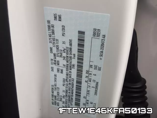 1FTEW1E46KFA50133 фото 2