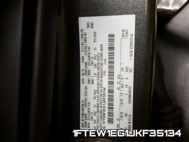 1FTEW1EG1JKF35134 фото 2