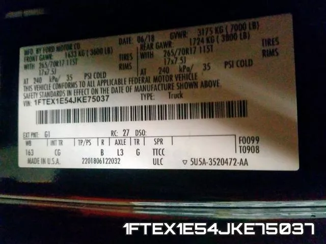 1FTEX1E54JKE75037 фото 2