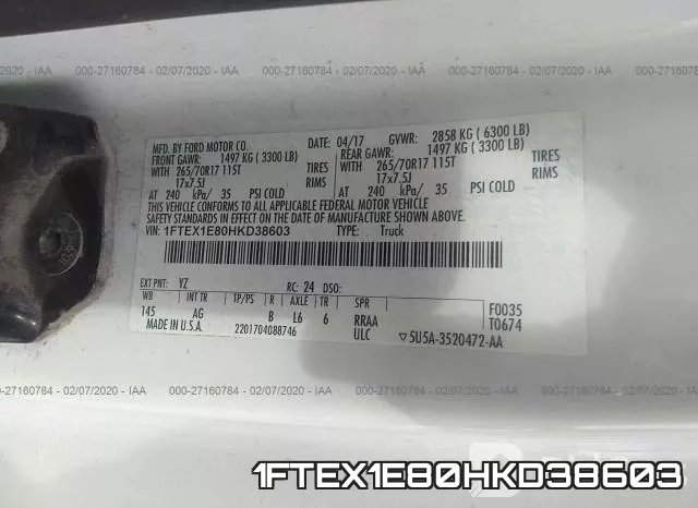 1FTEX1E80HKD38603 фото 10