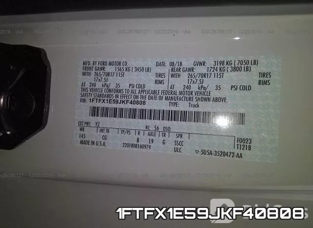 1FTFX1E59JKF40808 фото 10