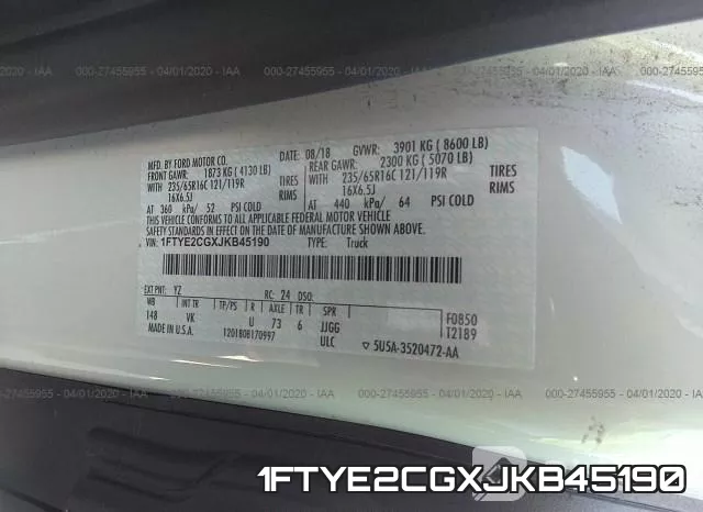 1FTYE2CGXJKB45190 фото 10