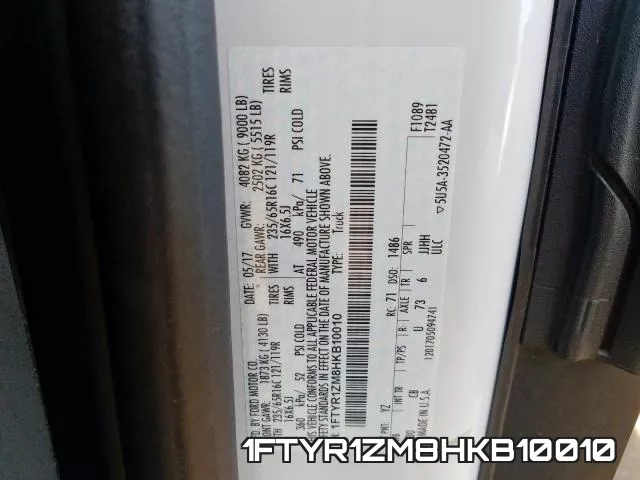 1FTYR1ZM8HKB10010 фото 2