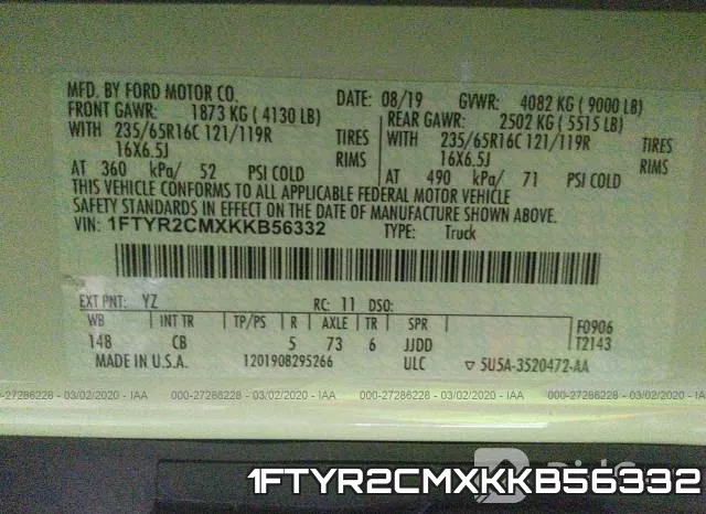 1FTYR2CMXKKB56332 фото 10