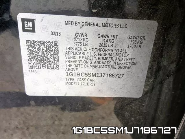 1G1BC5SM1J7186727 фото 2