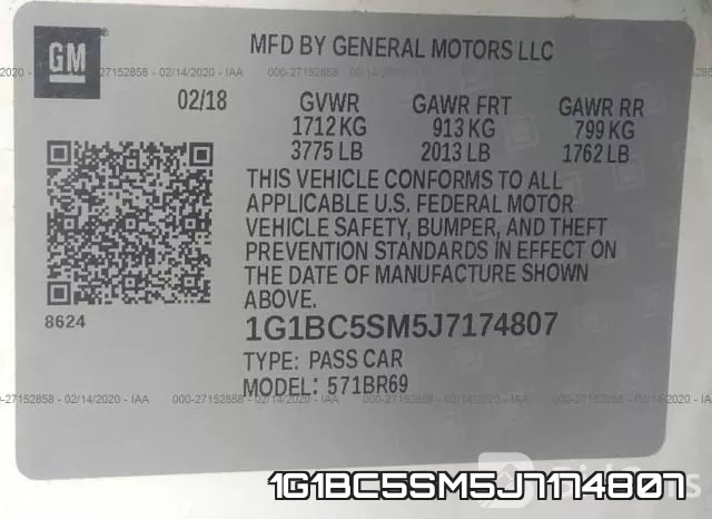 1G1BC5SM5J7174807 фото 10