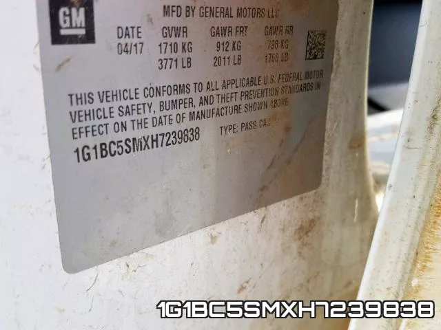 1G1BC5SMXH7239838 фото 2