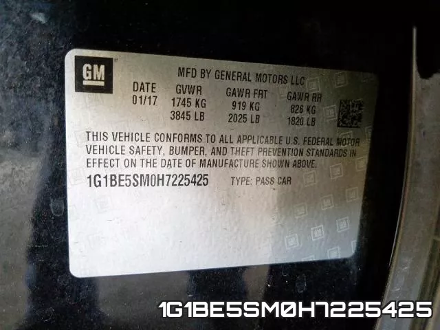 1G1BE5SM0H7225425 фото 2