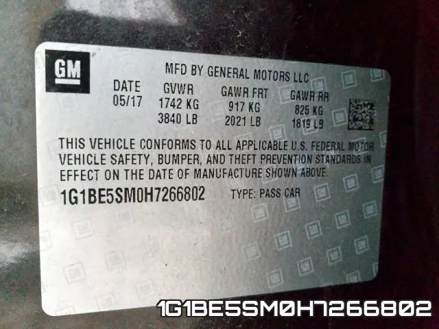 1G1BE5SM0H7266802 фото 2
