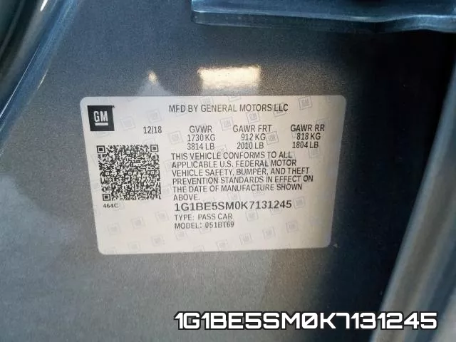 1G1BE5SM0K7131245 фото 2