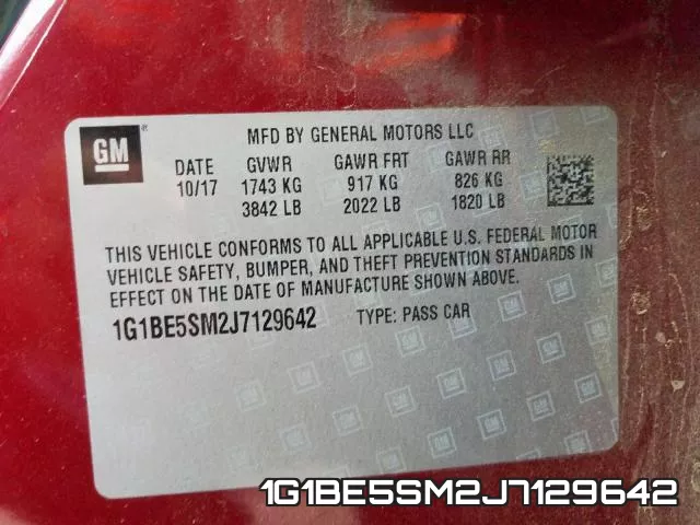 1G1BE5SM2J7129642 фото 2