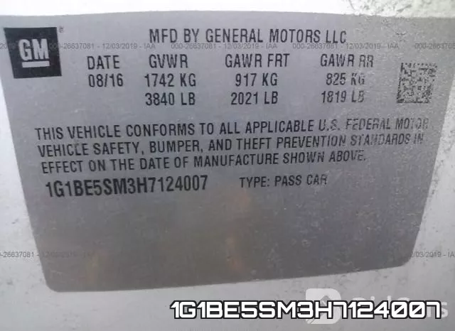 1G1BE5SM3H7124007 фото 10