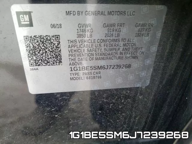 1G1BE5SM6J7239268 фото 2