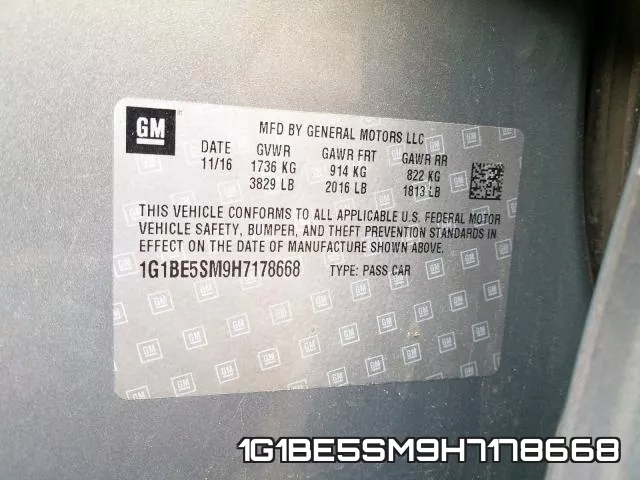 1G1BE5SM9H7178668 фото 2