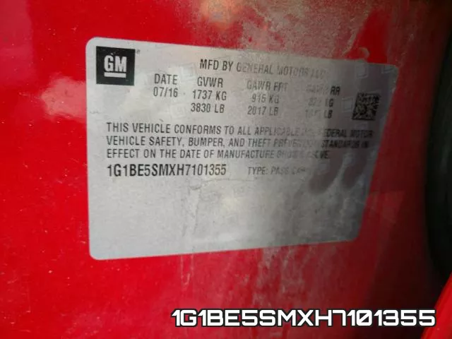1G1BE5SMXH7101355 фото 2
