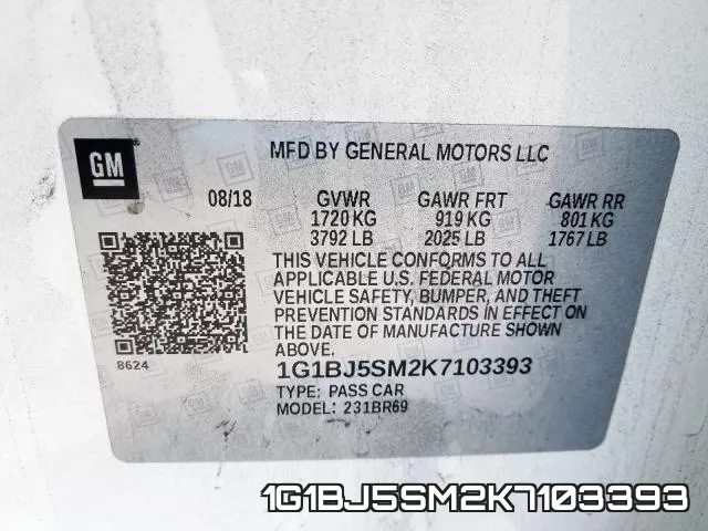 1G1BJ5SM2K7103393 фото 2