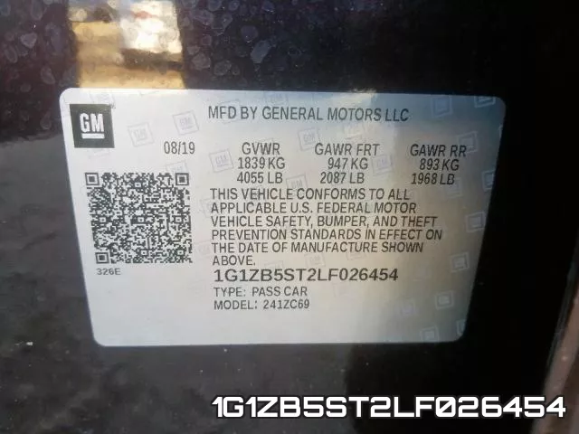 1G1ZB5ST2LF026454 фото 2