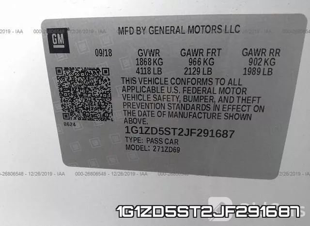 1G1ZD5ST2JF291687 фото 10