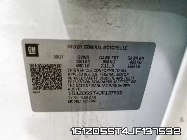 1G1ZD5ST4JF137532 фото 2