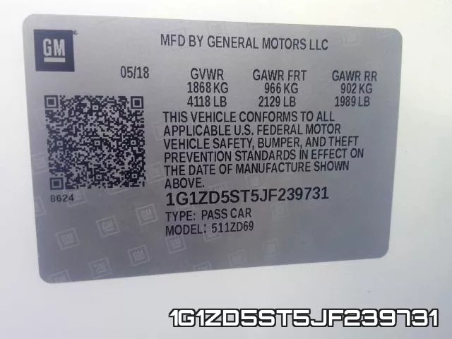 1G1ZD5ST5JF239731 фото 2