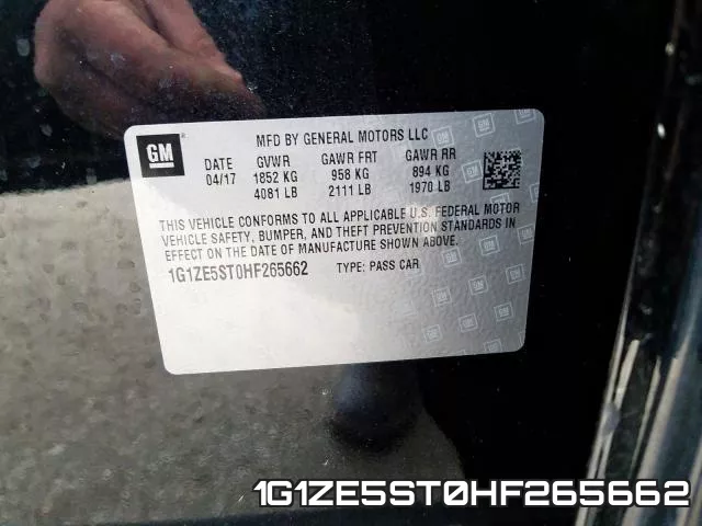 1G1ZE5ST0HF265662 фото 2