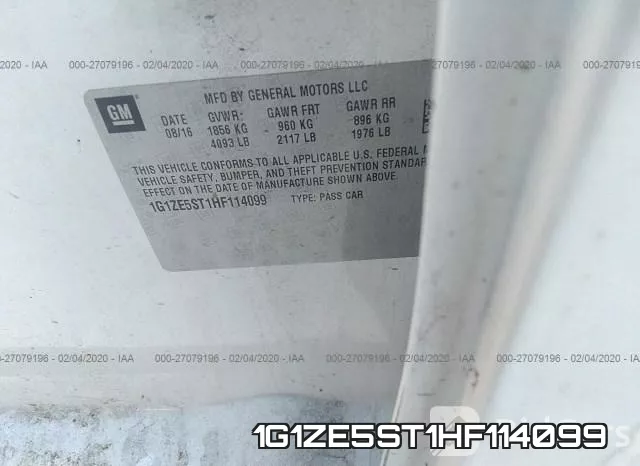 1G1ZE5ST1HF114099 фото 10
