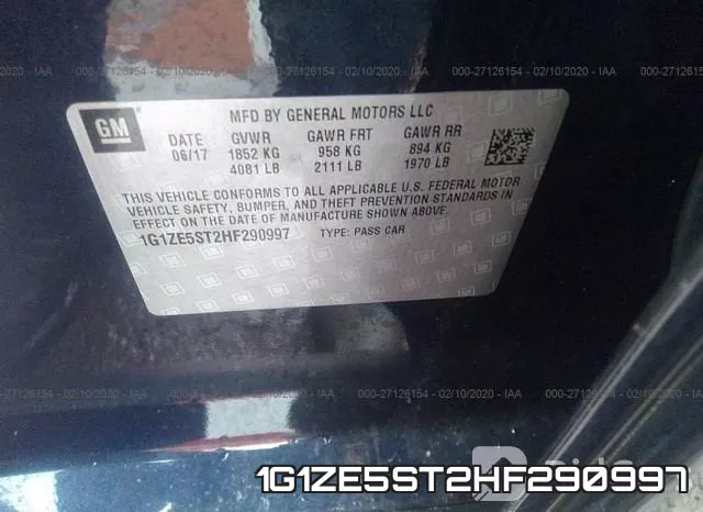 1G1ZE5ST2HF290997 фото 10