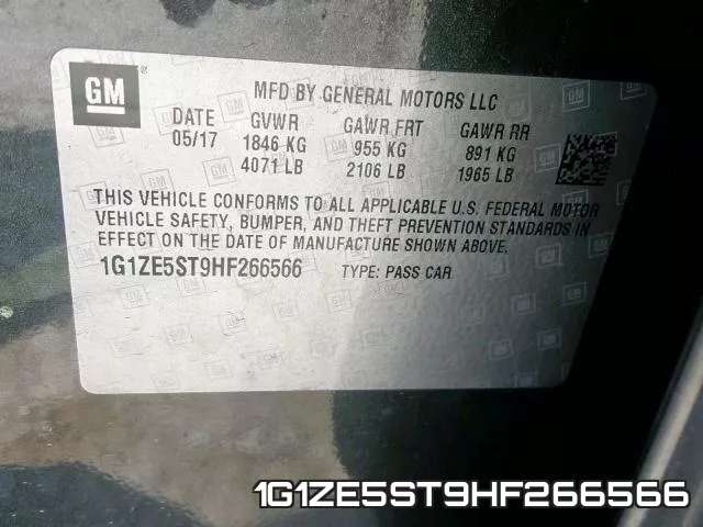 1G1ZE5ST9HF266566 фото 2