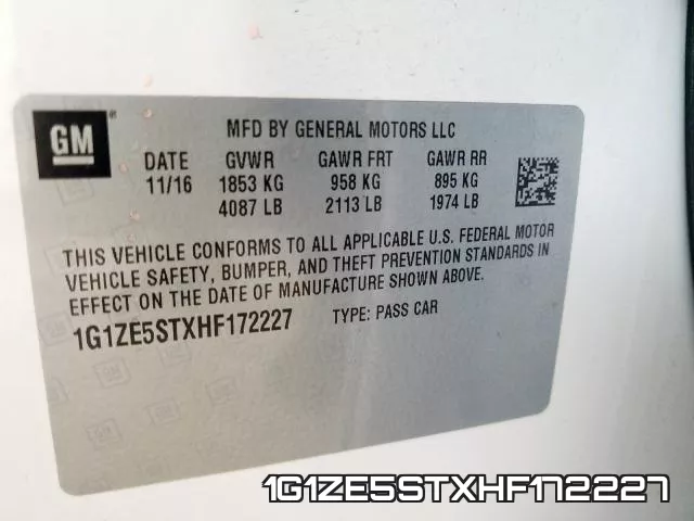 1G1ZE5STXHF172227 фото 2